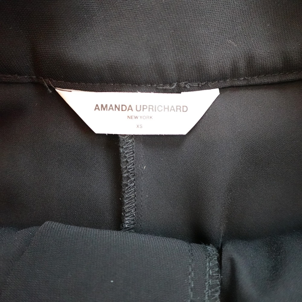 Amanda Uprichard Skirt Womens Extra Small Black Mini Vegan Faux Leather Skort - Picture 3 of 10